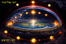 מודל כדור הארץ השטוח ומסלול השמש.png