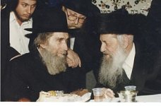 מימין הרב וואזנר עם רבי אהרון יהודה לייב שטיינמן.jpg